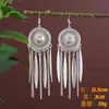 Pendientes de Pavo Real para Minorías Étnicas, Regalos Retro de Plata Miao Estilo Étnico, Accesorios de Pendientes Vintage de Imitación Plata