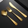 304 Internet Red Spoon Aço Inoxidável Tableware Faca e Colher Garfo Hotel Western Steak Faca Sobremesa Round Spoon Garfo logotipo imprimível