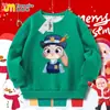 Nueva Sudadera Redonda Infantil de Zootopia Otoño e Invierno Forrada de Polar Versátil para Niños Mayores Sudadera de Navidad