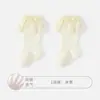 25 Novos Estilos de Meias de Renda Estilo Princesa para Meninas para Primavera, Verão e Outono com Laço, Meias de Cano Médio Elásticas Altas Estilo Coreano Sem Costura Que Não Apertam as Pernas