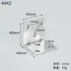 Soporte de Ángulo Engrosado Fijador de Ángulo Recto de 90 Grados Soporte de Hierro Triangular para Gabinete Conector de Refuerzo para Muebles Soporte Triangular para Estante