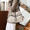 2024 Nueva Bolsa Tote con Cordón Estilo Japonés para Niña Casual de Gran Capacidad Diseño Nicho Versátil Bandolera