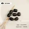 Acessórios para Joias DIY Artesanais Coloridos Resina com Textura de Madeira Imitação Furo Grande Colar Acessórios para Roupas Acessórios para Miçangas Artesanais Miçangas