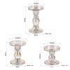 Candelabro de Vidrio Romano Vintage Estilo Europeo Alto Portavelas para Aromaterapia Adorno Decorativo para el Hogar Dorado Base para Vela