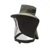 Gorra antimosquitos para exteriores, para pesca, para hombres y mujeres, con protector solar, transpirable, de malla, para pesca nocturna, a prueba de insectos y abejas.