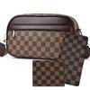 Bolso de Hombre Nuevo Bolso de Hombro a Cuadros Tablero de Ajedrez Trendy para Hombre de Negocios Bolso Cruzado para Hombre Casual Vertical Viaje Bolso Cuadrado Pequeño