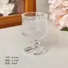 Copa de Vidrio Grabado Retro Creativa, Copa Mini para Vino de Frutas, Exquisita Copa Alta para Licor, Copa Pequeña de Aspecto Elegante, Copa de Una Sola Copa