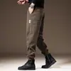 Calça jogger casual de veludo cotelê macio de alta qualidade italiana para homens, coleção outono/inverno 2026, calças largas estilo americano de alta resistência