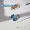 Pedras de Strass para Nail Art com Base Pontiaguda Azul, Strass Azul Lago Cintilante Quadrados Grossos Borboleta Ovo de Pombo Irregulares Misturados para Decoração de Unhas