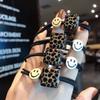 Coreia do Sul Dongdaemun faixa de cabelo acessórios para o cabelo quadrado rosto sorridente elástico temperamento bola cabeça leopardo impressão corda de cabelo atacado