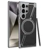 Funda Adecuada para Teléfono Móvil Samsung S26/25Ultra 24Ultra Cuero Liso Electrochapado Anillo Magnético Incorporado Funda Protectora de Cobertura Total