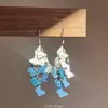 Brincos de Franja Gota d'Água Vermelha Retro Luxo Leve Sentido de Alto Padrão Temperamento Brincos Longos Pendentes Novos Acessórios de Brinco
