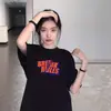 Camiseta de Manga Corta para Mujer Estilo Americano, Nuevo Modelo de Verano, Atuendo para Pareja, Estampado de Trébol, Top Negro de Talla Grande de Moda, Transfronterizo