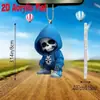 Moda nueva transfronteriza calavera azul decoraciones de Halloween acrílico plano colgante decoración espejo retrovisor de coche