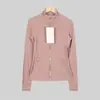 À Pronta Entrega Jaqueta Lulu Original Label Define com Gola Alta Longa para Yoga e Corrida, Feminina Slim Fit, Emagrecedora, Elástica, Modeladora