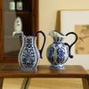 Vaso Cerâmico Estilo Chinês Doméstico Grande Azul e Branco Porcelana Vaso Sala de Estar Gabinete de TV Decoração Vaso Cerâmico