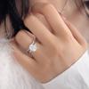 Anillo de fiesta 925 plata 2.5ct óvalo flash diamante de alto carbono europeo y americano anillo de nicho de alta lujo para mujer transfronterizo