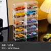 Soporte de Exhibición para Maquetas de Coches de Aleación 1:64 Hot Wheels Domeka Escalera Caja de Almacenamiento Transparente Estante de Almacenamiento Multicapa