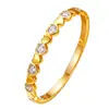 Pulsera de Acero Inoxidable Estilo Ins Europeo y Americano Chapado en Oro de 18 Quilates Forma de Corazón Moda Tendencia Cierre Superficie Lisa Incrustada con Diamantes Pulsera de Acero de Titanio para Mujer