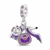 Nuevo 2026 Aleación con Perlas Lujo Ligero Moda Tono Morado Set de Tres Piezas para Viaje Joyería de Accesorios DIY para Comercio Exterior Transfronterizo