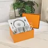 Venda Direta Transfronteiriça Estilo Minimalista Nórdico Conjunto de Xícara e Pires Marca H Linha Preta Porcelana Óssea Xícara de Café com Colher Conjunto em Caixa de Presente