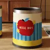 Cubo de Basura de Cuero Personalizado Creativo para el Hogar 2025 Nuevo Cubo Sanitario Grande Sala de Estar Cocina de Gama Alta Accesible Lujo Papelera