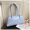 Bolso tote único y elegante, estilo bolso de bolos, nueva colección otoño 2026, diseño de lunares moderno y minimalista, adecuado para ir al trabajo, se puede llevar bajo el brazo o como bolso de hombro