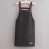 Delantal de cocina nuevo impermeable y a prueba de aceite uniforme de trabajo catering para mujer estilo coreano peto delgado para hombre con logo estampado