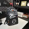 Mochila Musical de Astronauta 2025 para Estudiantes de Secundaria, Preparatoria y Universidad Mochila de Gran Capacidad con Estampado de Graffiti para Hombres y Mujeres