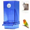 Comederos para Pájaros Acrílicos Sin Desorden Alimentador Automático para Loro Bebedero Contenedor de Comida Para Percha Periquito Periquitos Accesorios para Jaula de Pájaros