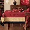 2026 Nuevo Mantel Rojo Festivo Impermeable y a Prueba de Aceite Mantel que No Requiere Lavado Decoración de Ambiente de Año Nuevo Mantel para Mesa de Café