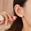 Agujero de oreja plata esterlina 999 arete de tornillo de alta calidad flor simple pie tremella clavo de hueso joyería de plata pequeña fragante para mujer venta al por mayor