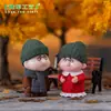 Paisaje en miniatura, colección invernal creativa, suéter, figuras de abuelo y abuela, accesorios decorativos, adornos de escritorio para hornear