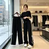 Pantalones de Chándal Anchos Casuales de Peso Pesado con Tres Rayas para Otoño/Invierno para Hombres y Adolescentes, Pantalones Deportivos Rectos Holgados y Sencillos