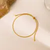 Nuevo tobillera de cadena de hueso de serpiente de titanio para mujer, estilo ins, nicho, diseño versátil, simple, personalidad, adornos para el pie de acero inoxidable