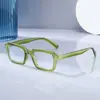 Novos Óculos Antiluz Azul Quentes de Venda Cruzada para Mulheres com Hastes Grossas, Fotografia de Rua Europeia e Americana, Lentes Quadradas Planas, Armações de Óculos Modernas e na Moda