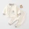 Conjunto Separado para Bebé Otoño Invierno Calidez Clase A Unisex Ropa Interior Acolchada para Bebé Cintura Alta Protección de Barriga No Necesita Quitarse Ropa de Otoño Pantalones de Otoño