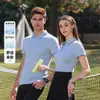 Camisa Polo Casual de Negócios Confortável de Seda Gelada 3D Transfronteiriça de Verão da Amazon, Disponível em Várias Cores, Top Masculino Respirável e Confortável