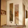 Ver las Montañas, Estética de la Dinastía Song, Pinturas Colgantes del Vestíbulo, Caligrafía y Pintura de Paisaje Zen para la Sala de Té, Pinturas Decorativas para la Sala de Estar, Pinturas en Rollo de Cortina de Bambú