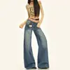 25º Look do Dia! Calça Jeans Wide Leg Estilo Americano, Cintura Alta, Caimento Solto, Emagrecimento, Estilo Preguiçoso, Calça Reta Fluida Comprimento Total.