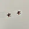 Brincos de Estrela de Cinco Pontas Marrons com Estampa de Leopardo para Mulheres, Brincos Estilo Retro Doce e Cool, Brincos de Outono e Inverno de Alta Qualidade Elegantes e Versáteis para Mulheres