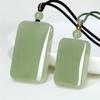 Marca de Paz y Seguridad de Material de Mongolia Exterior, Material de Boca Amarillo Jade Alto, Marca de Pan Azul Qemel, Marca de Paz de Jade Verde y Blanco