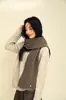Bufanda de Punto 100% Lana Merino para Mujer Otoño e Invierno Estilo Pareja Bufanda Larga Cálida Bufanda Jacquard Ola Cósmica