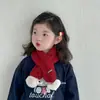 Cachecol Infantil Outono e Inverno Vermelho Feito à Mão Coração Tricô Lã Cobertura Cruzada para Pescoço para Meninos e Meninas Cachecol Quente para Bebê