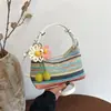 Bolso Tejido de Bloques de Color de Moda de Este Año, Bolso Cruzado para Mujer, Nuevo Estilo 2026, Bolso Cruzado Versátil a la Moda, Bolso Pequeño