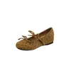 Bailarinas de estilo francés con lazo de lunares, que aumentan 3 cm de altura interior, nuevo estilo 2026, puntera cuadrada, zapatos sin cordones