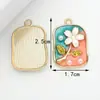 Accesorios para Joyería DIY Estilo Chanel Pequeños Transfronterizos, Joyería DIY Hecha a Mano con Flor Ovalada, Accesorios para Joyería DIY de Aleación Esmaltada