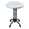 Mesa de Comedor Exterior Francesa de Pizarra Mármol con Borde de Acero Inoxidable Mesas y Sillas para Restaurante Occidental Tienda de Té con Leche Cafetería