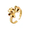 Elegante Francés, Lujo Ligero, Gama Alta, Temperamento Dulce, Anillo Abierto con Lazo, Diseño de Nicho, Joyería de Mano Personalizada para Mujeres