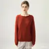 Suéter de punto redondo suave y aterciopelado, prenda exterior suelta para mujer otoño e invierno 2026, top de estilo suave de cachemira